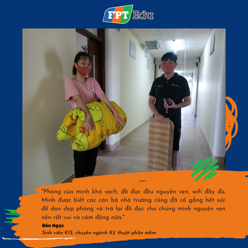sinh viên ĐH FPT Hòa Lạc đã lên trường, nhận lại phòng và đồ đạc để chuẩn bị học cùng trải nghiệm
